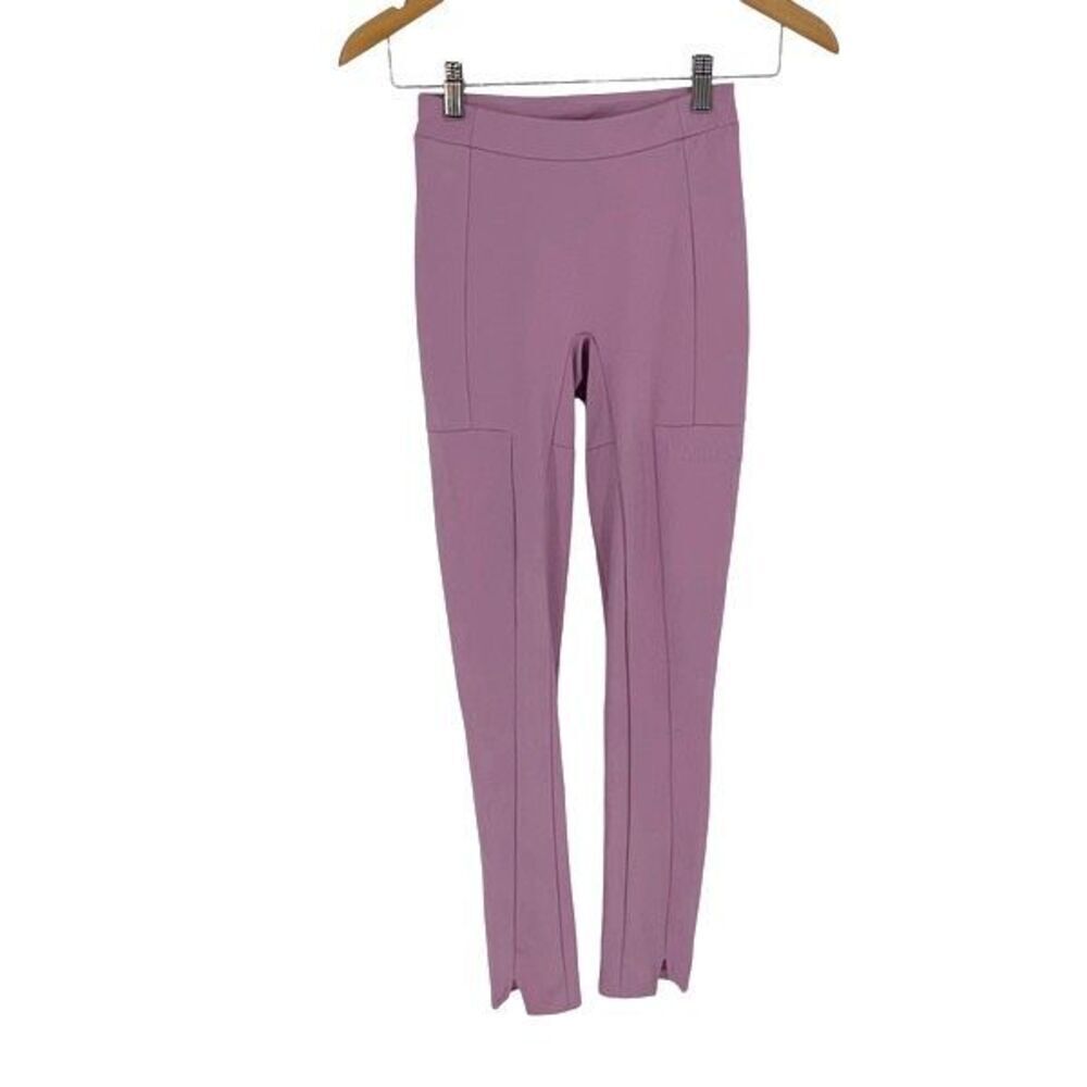 Gymshark Womens High Rise Notched Hem‎ Workout Pull-on Leggings Lilac XS